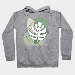 Line Art Monstera Leaves Hoodie